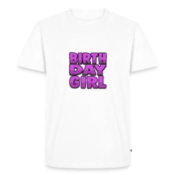 Fille d'anniversaire - Fille d'anniversaire - T-shirt Premium bio Homme - blanc - Devant - Nico (187cm)