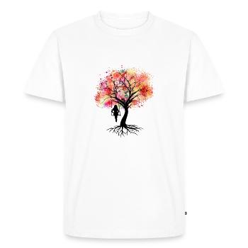 Colorful tree - Men's Premium Organic T-Shirt - white - Front - Nico (187cm)