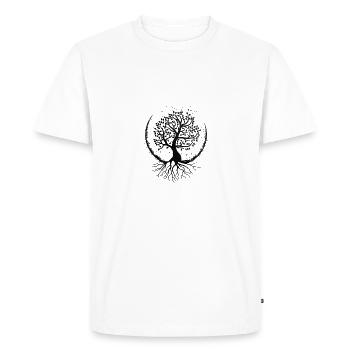 Arbre de la vie (fond clair) - T-shirt Premium bio Homme - blanc - Devant - Nico (187cm)