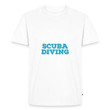 Je serais plutôt plongée sous-marine - T-shirt Premium bio Homme - blanc - Devant - Nico (187cm)