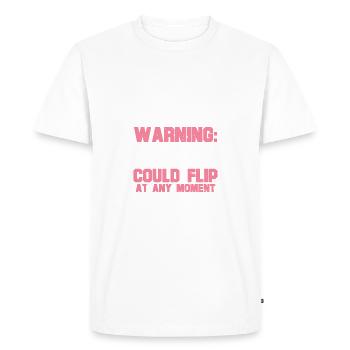 Warning Gymnast Could Flip At Any Moment Teen Girl - Men's Premium Organic T-Shirt - white - Front - Nico (187cm)