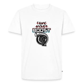 Boost Turbo Cars Tuning - T-shirt Premium bio Homme - blanc - Devant - Nico (187cm)