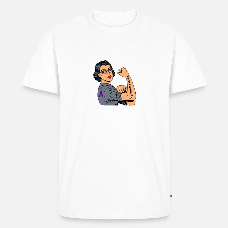 Fibromyalgie Rheuma - Männer Premium Bio T-Shirt - Weiß