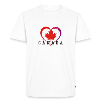 J'aime le canada - T-shirt Premium bio Homme - blanc - Devant - Nico (187cm)