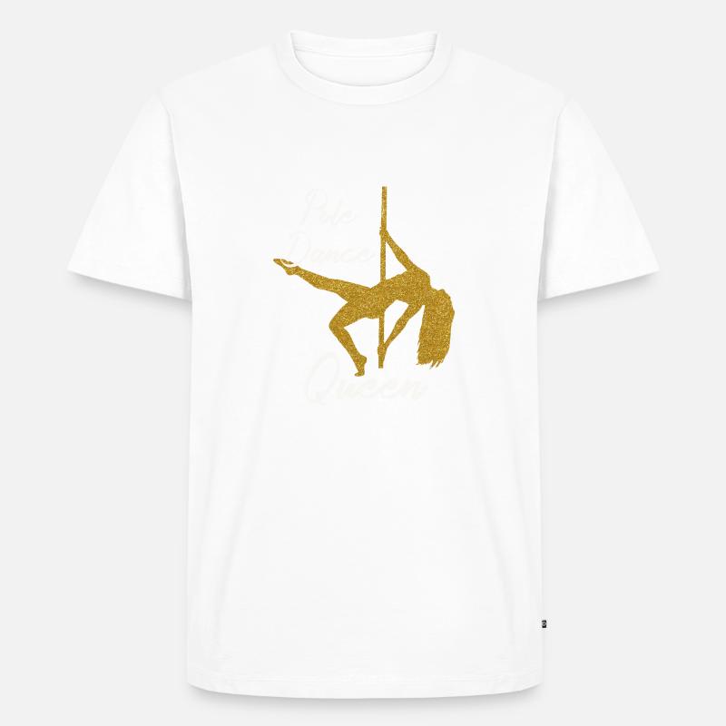 Pole Dance Queen - Männer Premium Bio T-Shirt - Weiß