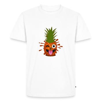 ananas - T-shirt Premium bio Homme - blanc - Devant - Nico (187cm)