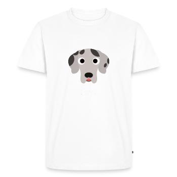 Dane - Dogue Allemand - T-shirt Premium bio Homme - blanc - Devant - Nico (187cm)