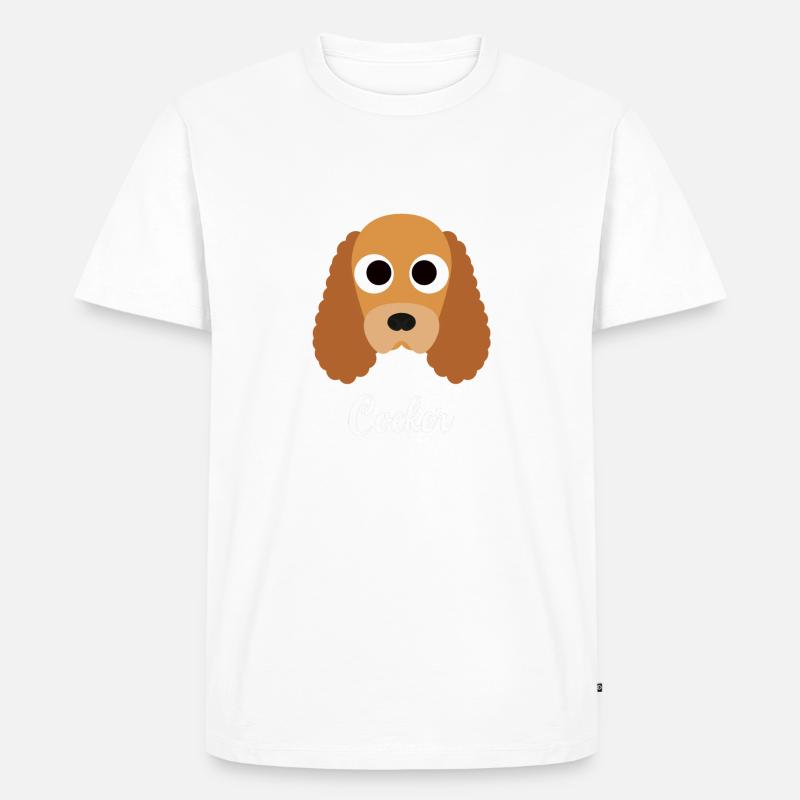 Cocker - Englisch Cocker Spaniel - Männer Premium Bio T-Shirt - Weiß