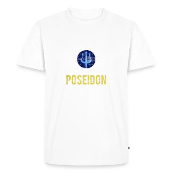 Poséidon - T-shirt Premium bio Homme - blanc - Devant - Nico (187cm)
