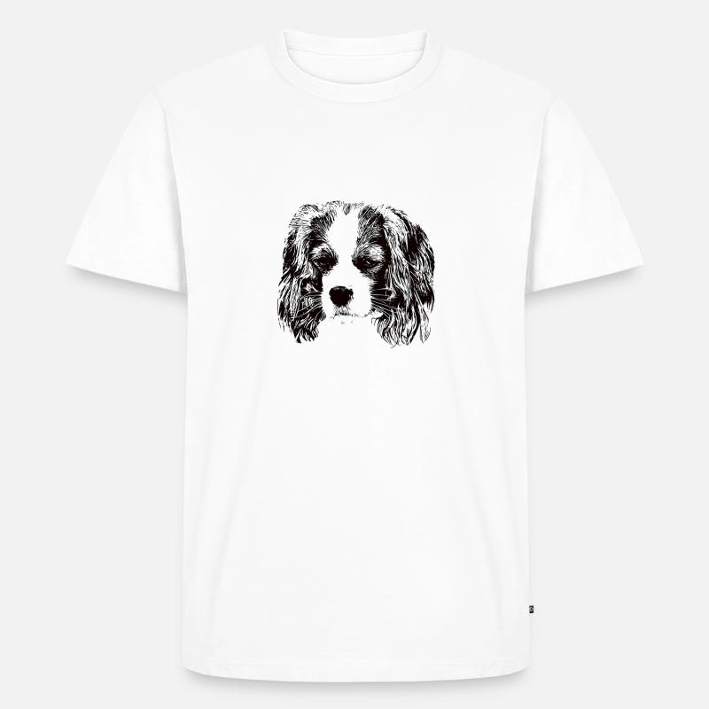 Cavalier King Charles Spaniel - Männer Premium Bio T-Shirt - Weiß