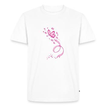 Ruban rose de sensibilisation au cancer du sein - T-shirt Premium bio Homme - blanc - Devant - Nico (187cm)