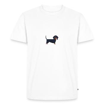 Idée cadeau teckel teckel chien chien chien homme - T-shirt Premium bio Homme - blanc - Devant - Nico (187cm)