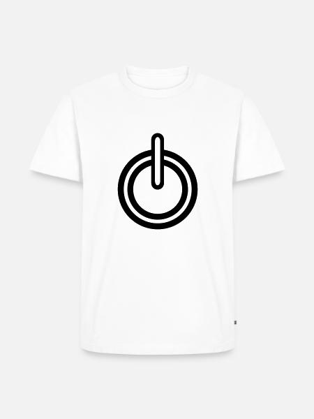 Power electricity icon - Men's Premium Organic T-Shirt - white