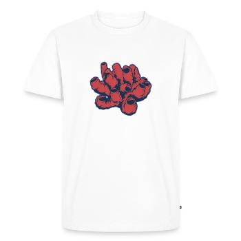 Coral - Men's Premium Organic T-Shirt - white - Front - Nico (187cm)