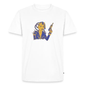 Human Robot - Men's Premium Organic T-Shirt - white - Front - Nico (187cm)
