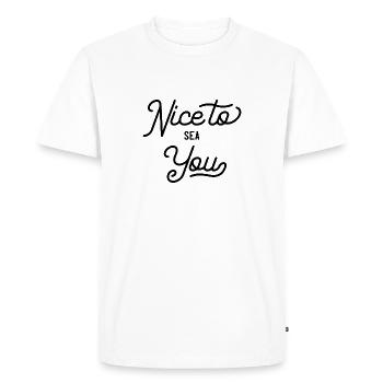 Agréable à la mer - T-shirt Premium bio Homme - blanc - Devant - Nico (187cm)