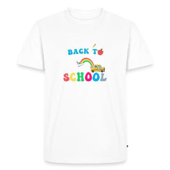 Welcome Back To School First Day of School - Men's Premium Organic T-Shirt - white - Front - Nico (187cm)
