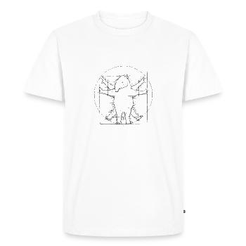 Tapir de Vitruve Vintage Illustration Rétro - T-shirt Premium bio Homme - blanc - Devant - Nico (187cm)