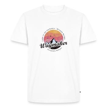 Verset biblique vintage - Waymaker Promise Keeper - T-shirt Premium bio Homme - blanc - Devant - Nico (187cm)