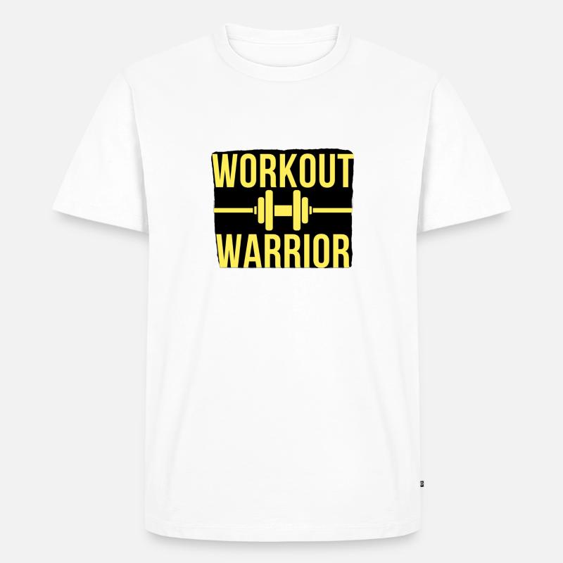 WorkWarior1 - Männer Premium Bio T-Shirt - Weiß
