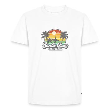 Santa Cruz California retro vintage 70s style - Men's Premium Organic T-Shirt - white - Front - Nico (187cm)