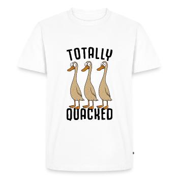 Runner canard canard canard canard canard poulailler cadeau - T-shirt Premium bio Homme - blanc - Devant - Nico (187cm)