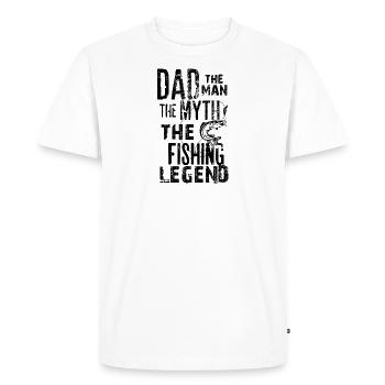Papa L’homme Le mythe La légende de la pêche imprimer pour - T-shirt Premium bio Homme - blanc - Devant - Nico (187cm)