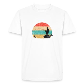 angler - Men's Premium Organic T-Shirt - white - Front - Nico (187cm)