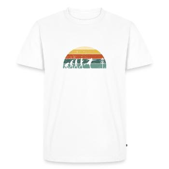 Disc Golf - Disc Golfing Player Ultimate Frisbee - Men's Premium Organic T-Shirt - white - Front - Nico (187cm)