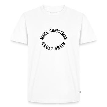 Make Christmas great again - Men's Premium Organic T-Shirt - white - Front - Nico (187cm)