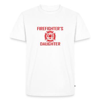 Firefighters Daughter Fireman Father - Men's Premium Organic T-Shirt - white - Front - Nico (187cm)