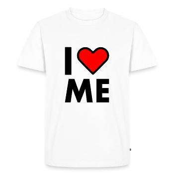 I love me - T-shirt Premium bio Homme - blanc - Devant - Nico (187cm)