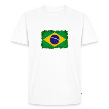 Brésil - T-shirt Premium bio Homme - blanc - Devant - Nico (187cm)