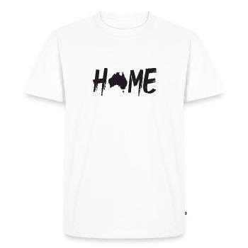 ACCUEIL AUSTRALIE - T-shirt Premium bio Homme - blanc - Devant - Nico (187cm)