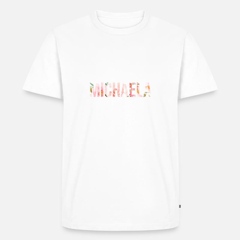 Michaela - Männer Premium Bio T-Shirt - Weiß