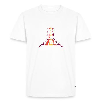 Jésus a changé ma vie, demandez-moi comment chez Vintage - T-shirt Premium bio Homme - blanc - Devant - Nico (187cm)