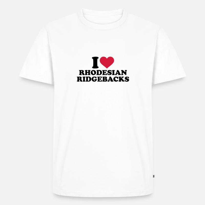 Rhodesian Ridgeback - Männer Premium Bio T-Shirt - Weiß