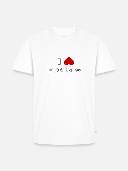 I hate Eggs - Men's Premium Organic T-Shirt - white