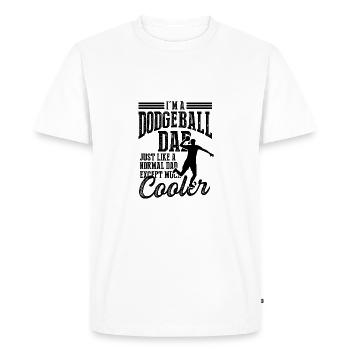 dodgeball dad papa - Men's Premium Organic T-Shirt - white - Front - Nico (187cm)