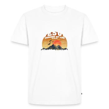 Jesus Changed My Life cuz Jesus is My Savior Not - Men's Premium Organic T-Shirt - white - Front - Nico (187cm)