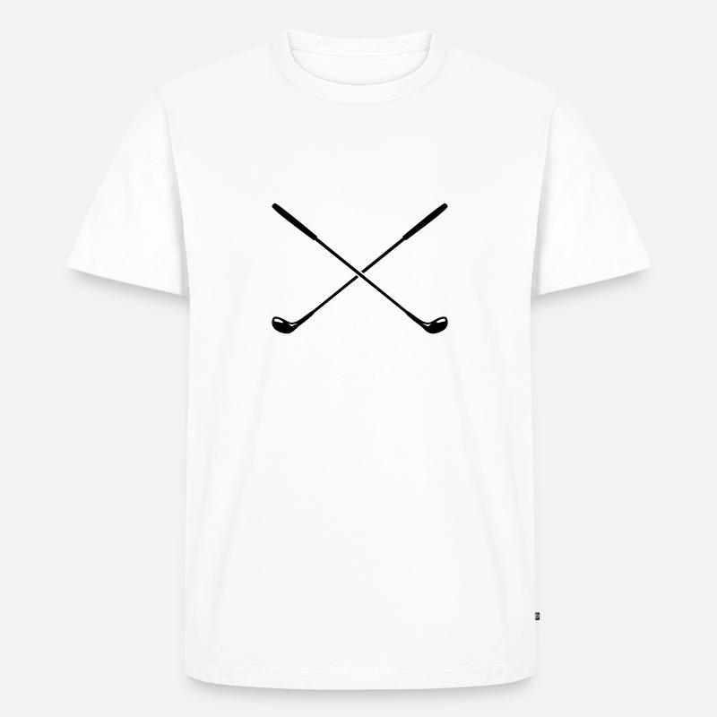 Golf - Männer Premium Bio T-Shirt - Weiß