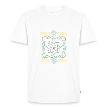 D - Men's Premium Organic T-Shirt - white - Front - Nico (187cm)