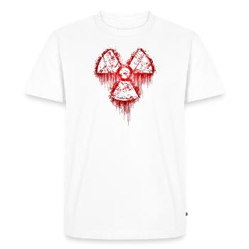 radioactif nucléaire goth cyber punk atome nuke - T-shirt Premium bio Homme - blanc - Devant - Nico (187cm)