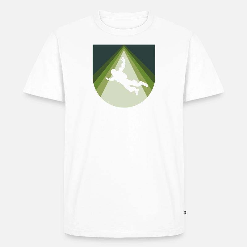 Skydiving Parachuting - Männer Premium Bio T-Shirt - Weiß