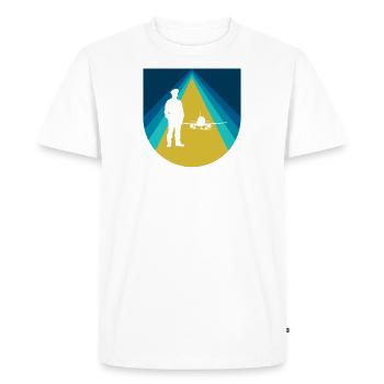 Hôtesse de l’air Trafic aérien - T-shirt Premium bio Homme - blanc - Devant - Nico (187cm)
