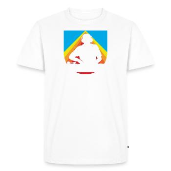 DJ Shuffle Techno - Men's Premium Organic T-Shirt - white - Front - Nico (187cm)