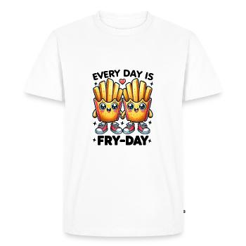 Every day is French fries in love French fries - Men's Premium Organic T-Shirt - white - Front - Nico (187cm)