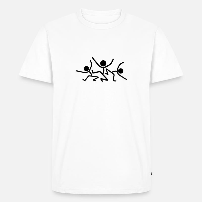 Dancing Party Team - Männer Premium Bio T-Shirt - Weiß
