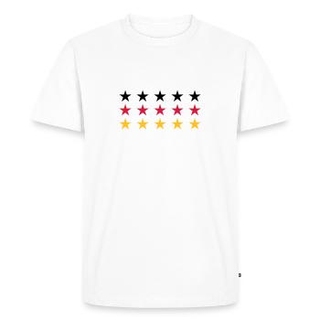 German Flag Stars Design - T-shirt Premium bio Homme - blanc - Devant - Nico (187cm)