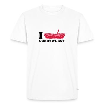 I Love Currywurst - T-shirt Premium bio Homme - blanc - Devant - Nico (187cm)